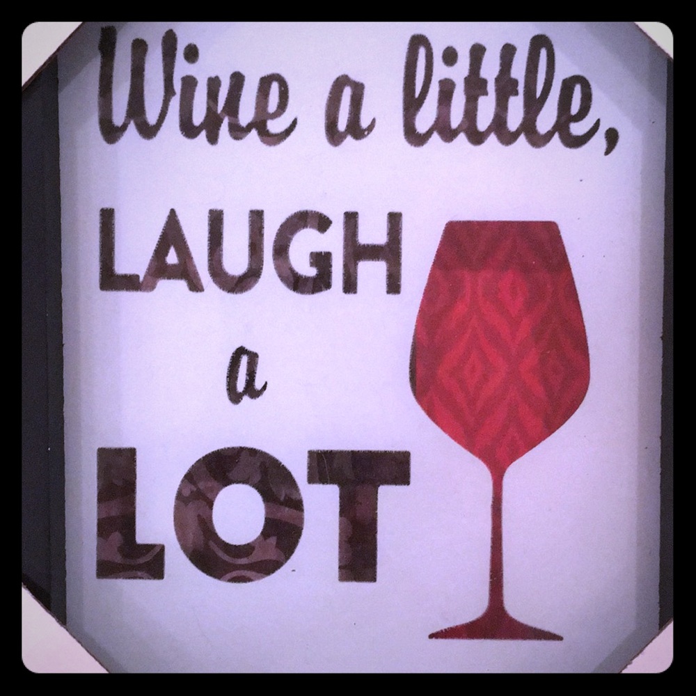 🖼 Wine a little, laugh a lot framed art 🖼